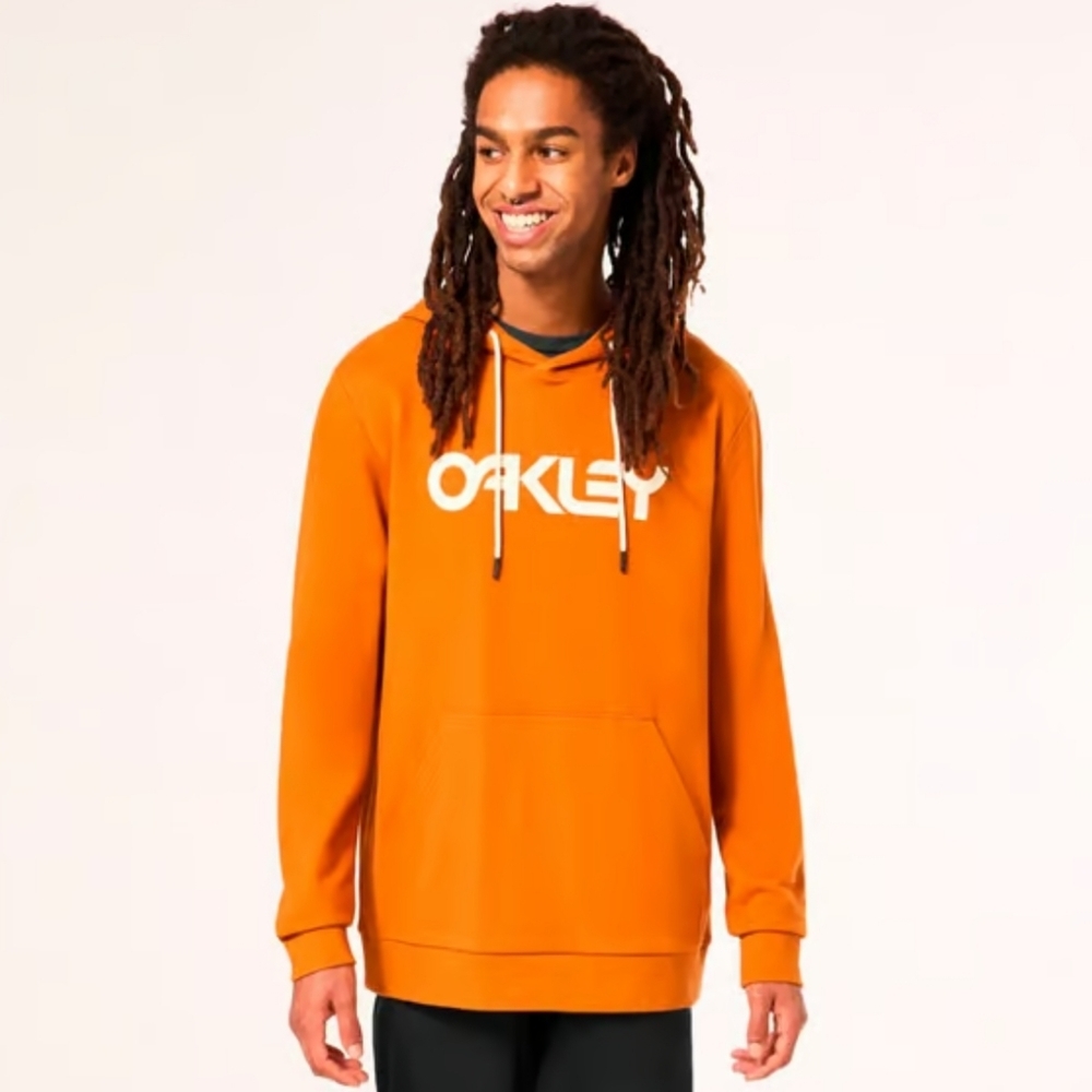 Oakley Men's Orange Hoodie Long Sleeves Sweatshirt Size L